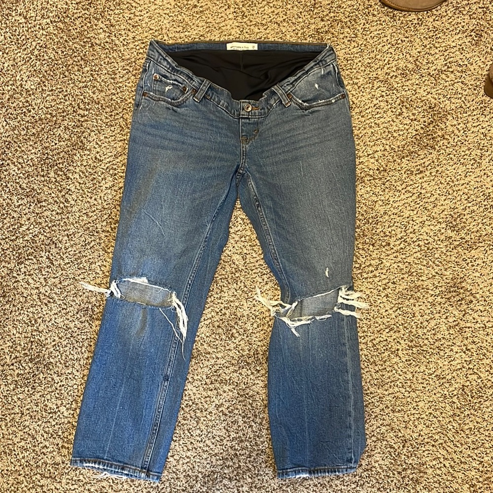 Abercrombie & Fitch maternity ankle straight jeans